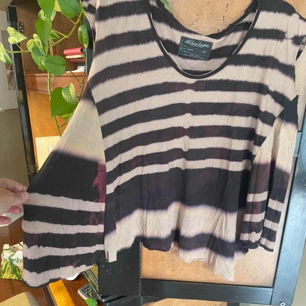 Allsaints Spitafields Sleeveless Tie Dye Shirt sz 10 - Picture 2 of 4